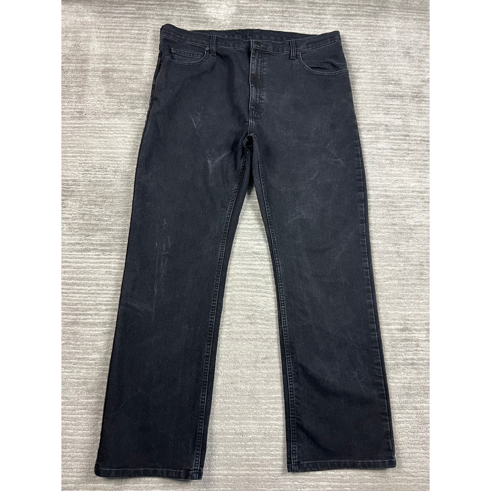 Unbranded Jeans Men 40x32 Black Straight Leg Stretch Denim 5-Pocket Casual Pants